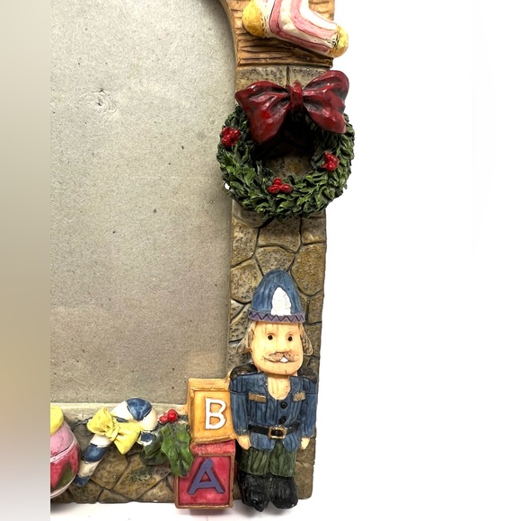 Primitive Christmas Picture Frame Style Vertical  Fireplace Country Family Frame - Picture 9 of 9